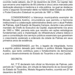 LUTO: “O Tocantins perde um patrimônio moral e parte viva da sua história”, diz Eduardo Siqueira luto:-“o-tocantins-perde-um-patrimonio-moral-e-parte-viva-da-sua-historia”,-diz-eduardo-siqueira
